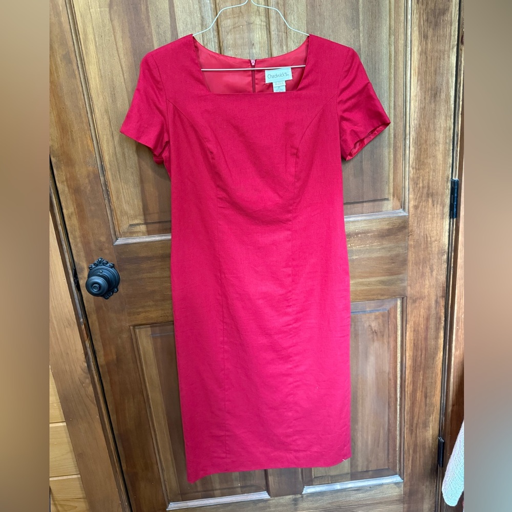 Chadwicks Classic Red Midi Dress 6P